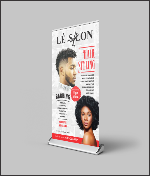 Big Roll-Up Banners and Stand