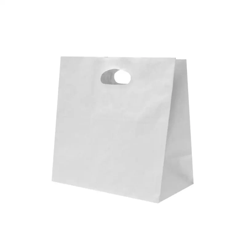 Take Away Die-Cut Handle White Bags