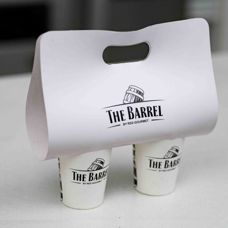 Fold Up Drink Paper Cup Carrier